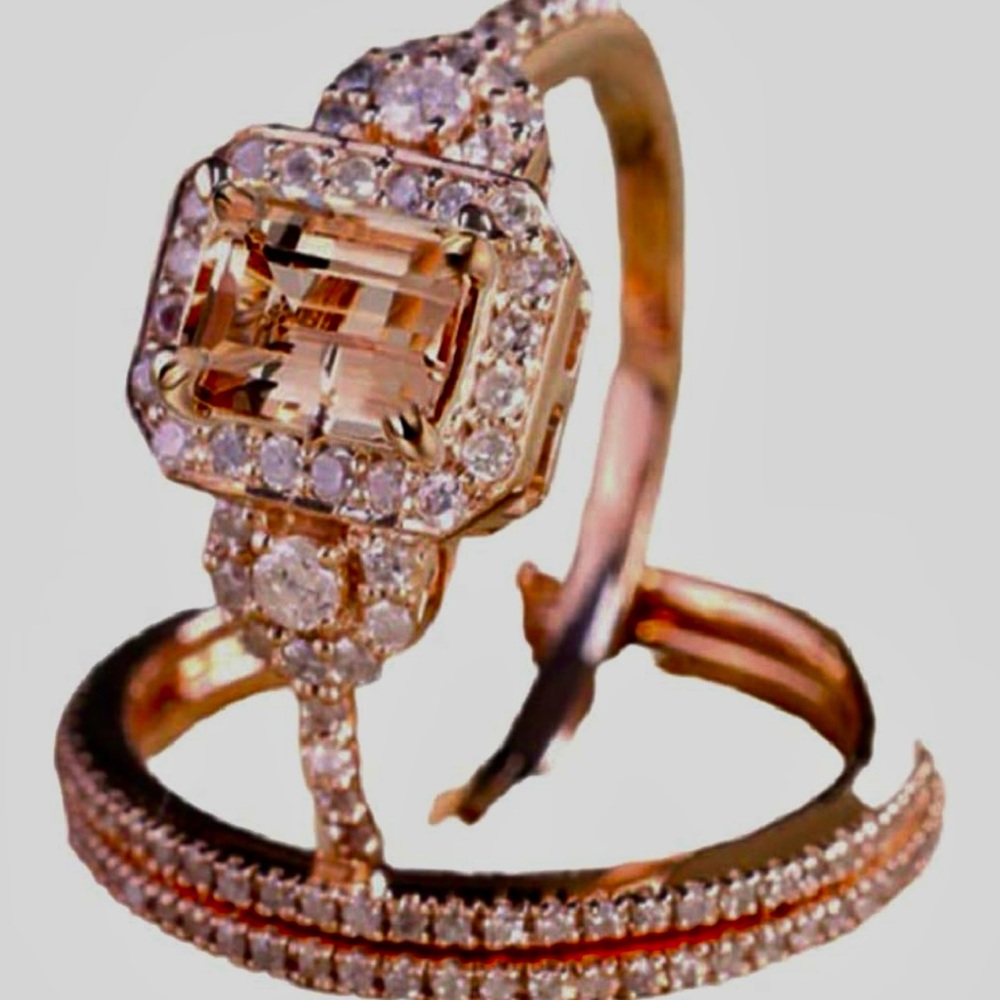 Rose Gold Costume Jewelry Fashion Rings Set of 3 Stackable Rings sz 9 NWOT